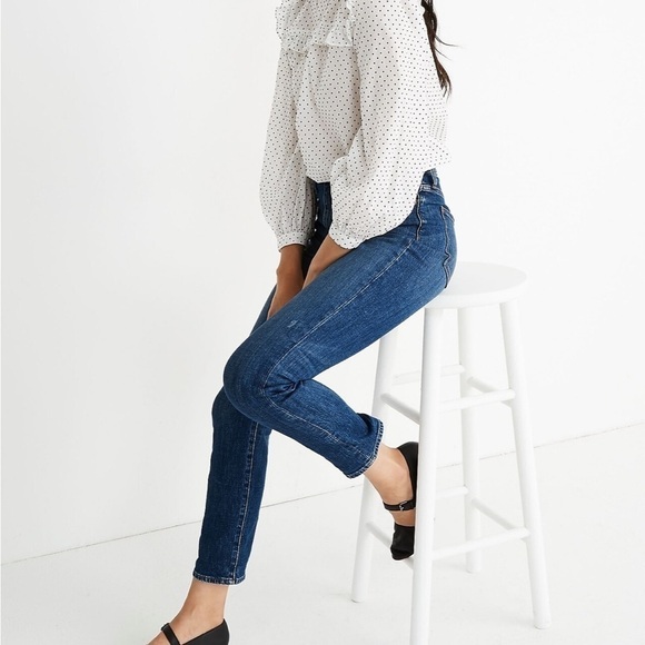 Madewell The High-Rise Slim Boyjean Crop in Barksdale Wash - Picture 4 of 14